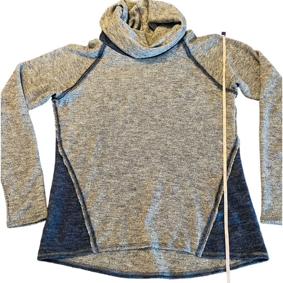 KUHL WOMENS PULLOVER NOVA COWL NECK BLUE SWEATER SIZE LARGE - Picture 8 of 10
